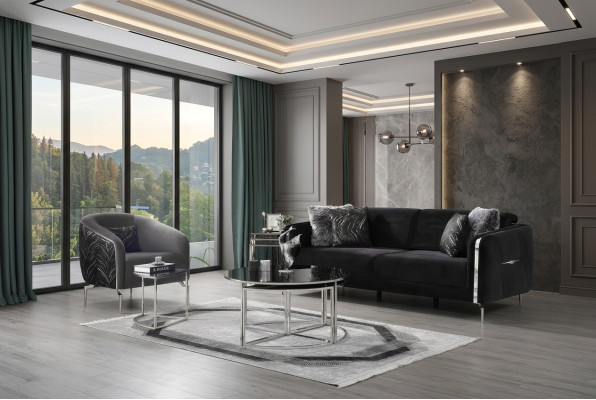 Moderne bankstellen 2-delige luxe bankstellen voor de woonkamer 3+1 zitmeubilair