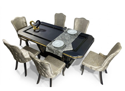 Eetkamerset Eetgroep Tafel 7-delig Compleet Set Eettafel 6 Stoelen Set