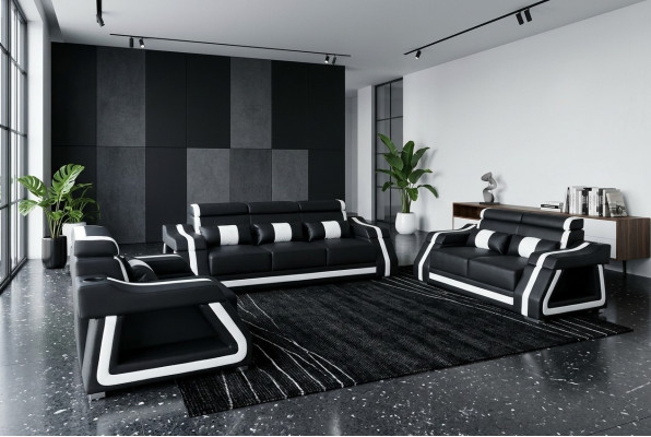Bankstel 3+2+1 zits set Design Bank Bekleding Banken Bank Modern Set