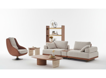 Moderne bankstel 3+1 zits beige design set woonkamer bankstel