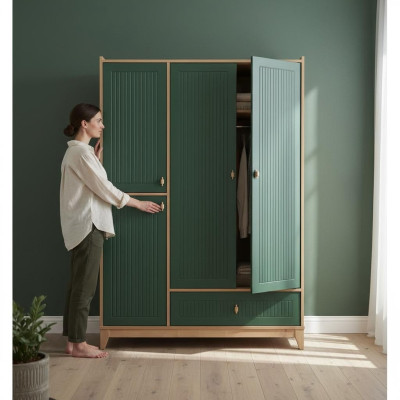 Luxe groene kledingkast houten meubels voor kinderkamer nieuwigheid
