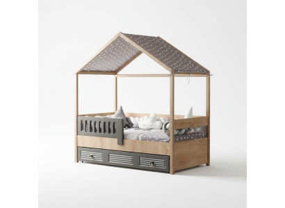Bedframe kinderbed 200 cm houten bed kinderkamer bedframes grijs