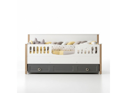 Bedframe Perfecte kinderbed Hout Kinderkamer Bedframes Grijs