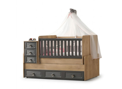 Stijlvol kinderbed luxe houten bed Grijs Kleur Exclusieve meubels nieuw