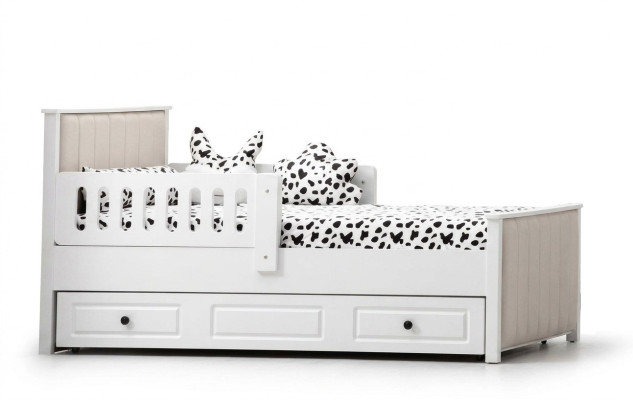 Kinderbed Houten bed Functioneel bed Uitschuifbaar bed 200 Hout Wit