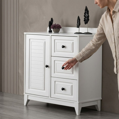 Luxe witte stijlvolle commode voor baby houten meubels voor kinderkamer