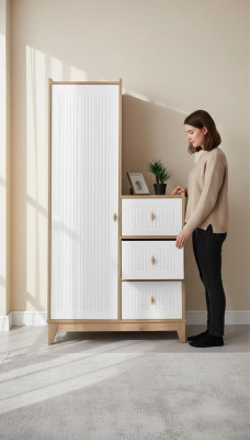 Luxe kledingkast wit houten kast ontwerp voor kinderkamer nieuwheid