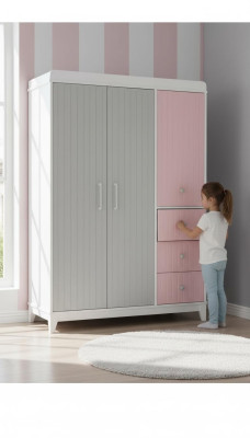 Stijlvolle kledingkast Meer kleurig houten kast ontwerp kinderkamer