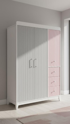 Stijlvolle kledingkast Meer kleurig houten kast ontwerp kinderkamer