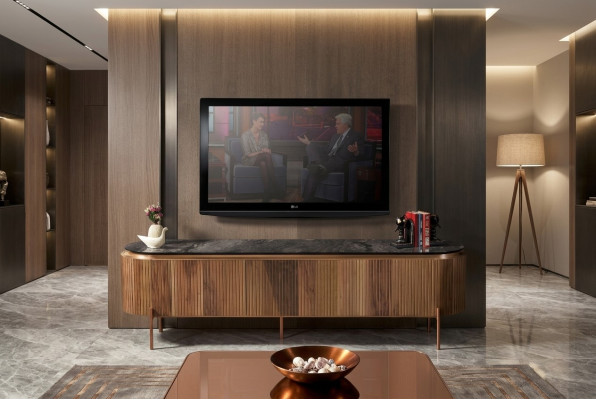 Stijlvol TV-laagbord in bruine kleur Luxe meubels voor woonkamer Nieuwigheid