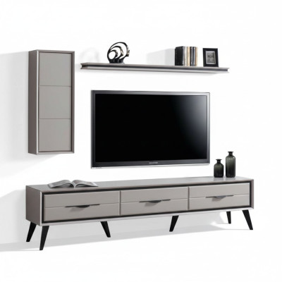 Stijlvol 3-deurs tv-laagbord moderne wandkast ontwerper rek.