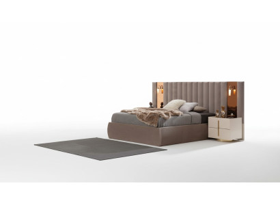 Stijlvolle slaapkamer set designer make-uptafel hout 2x nachtkastjes.