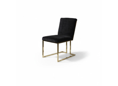 Zwarte roestvrijstalen stoel metalen eetkamerstoel design gestoffeerde stoelen