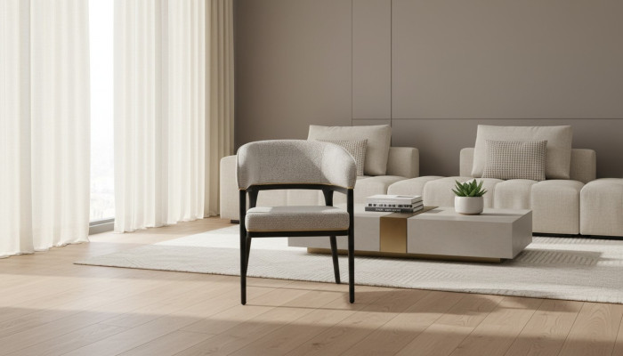 Wit-zwarte eetkamerstoel Armstoelen Designer eetkamerstoelen Nieuw