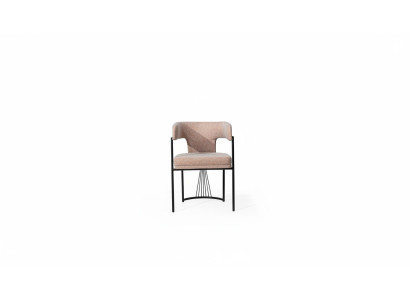 Beige designer stoel Metalen stoelen Luxe eetkamerstoelen
