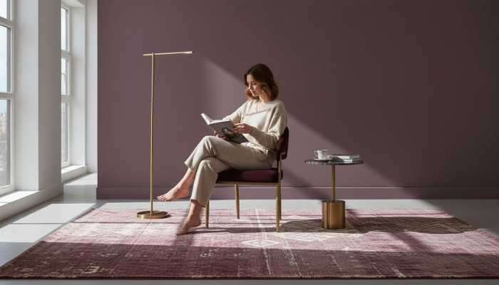 Donker-lila eetkamerstoel ontwerper metalen frame eetkamer houten stoelen