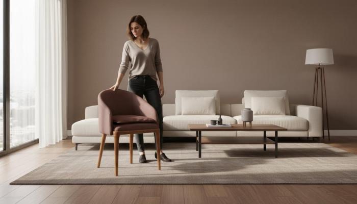 Exclusieve bruine eetkamerstoel designer eenzitter houten frame stoelen