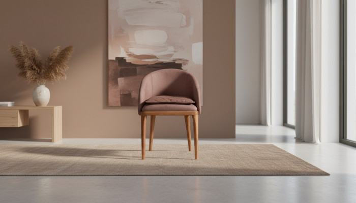 Exclusieve bruine eetkamerstoel designer eenzitter houten frame stoelen