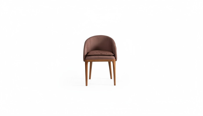 Exclusieve bruine eetkamerstoel designer eenzitter houten frame stoelen