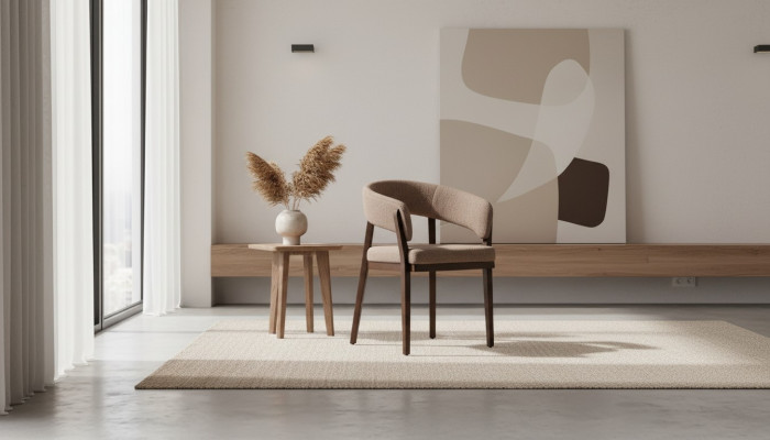 Moderne bruine eetkamerstoel Luxe gestoffeerde stoelen Houten frame
