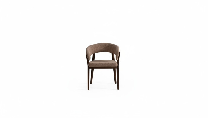 Moderne bruine eetkamerstoel Luxe gestoffeerde stoelen Houten frame