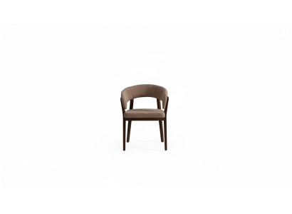 Moderne bruine eetkamerstoel Luxe gestoffeerde stoelen Houten frame