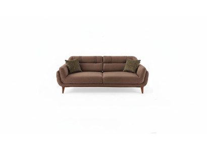 Bruine gestoffeerde driezitsbank 3-zits woonkamersofa's Exclusieve bank
