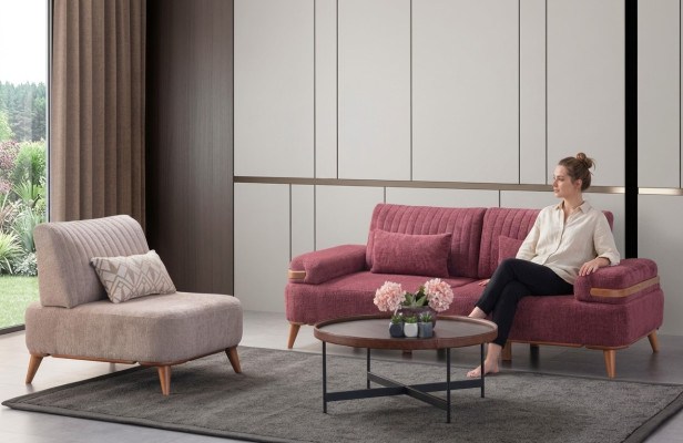 Tweekleurige woonkamersofaset ontwerper meubels 3-zits luxe fauteuil.