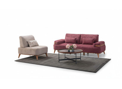Tweekleurige woonkamersofaset ontwerper meubels 3-zits luxe fauteuil.