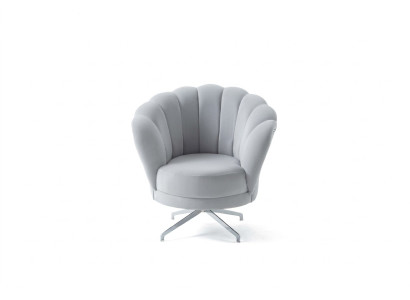 Ontwerper Grijze Fauteuil Woonkamer Luxe Eenpersoons Edelstalen Voeten