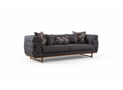 Zwarte Chesterfield bank Designer slaapfunctie Woonkamer 3-zits