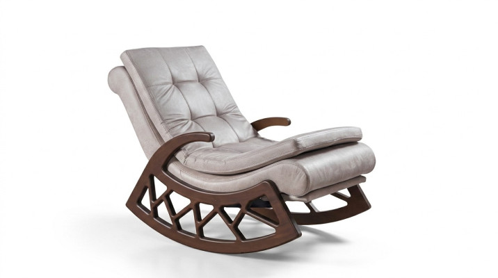 Moderne houten schommelstoel Luxe woonkamer relaxmeubels Houten frame Nieuw