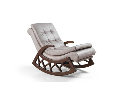 Moderne houten schommelstoel Luxe woonkamer relaxmeubels Houten frame Nieuw