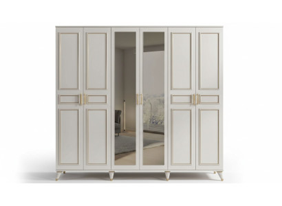 Witte kledingkast Glazen kast Slaapkamer Ontwerper Houten meubels Nieuw