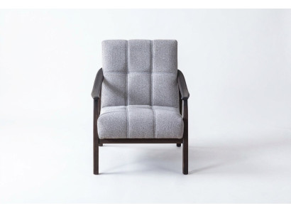 Ontwerper grijze fauteuil woonkamer zitmeubels Luxe houten frame Nieuw