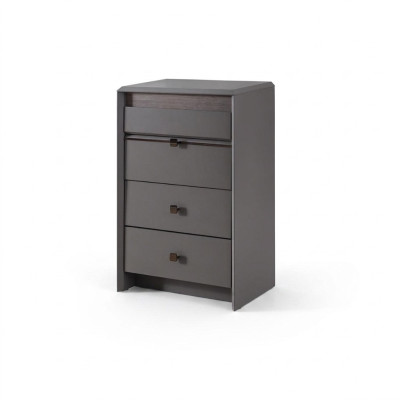 Exclusieve grijze commode Luxe 4 laden Slaapkamer Houten meubels