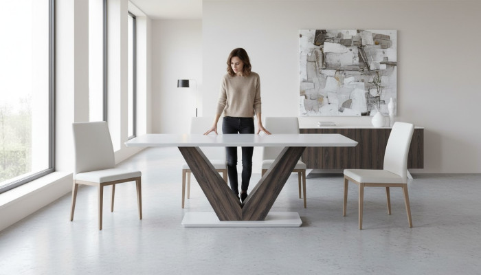 Designer Eettafel Moderne meubels in eetkamer Wit Exclusieve nieuwigheid