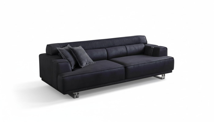 Bankstel 3-zits Modern meubilair Witte woonkamer Luxe designer 235cm Inrichting