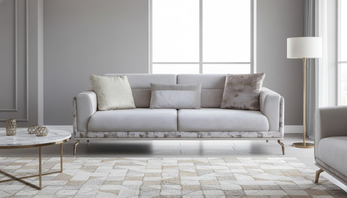 Moderne bank 3-zits meubels in witte kleur in woonkamer luxe nieuwigheid