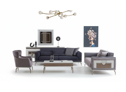 Ontwerp woonkamerset banken fauteuils moderne salontafel 3+3+1 salontafel