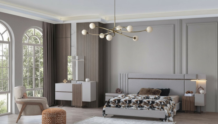 Slaapkamer set Luxe Compleet bed + 2x nachtkastjes 3-delig Modern Set Nieuw