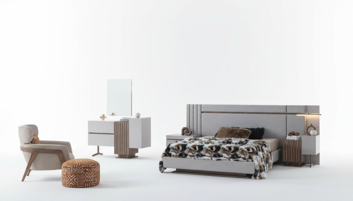 Slaapkamer set Luxe Compleet bed + 2x nachtkastjes 3-delig Modern Set Nieuw
