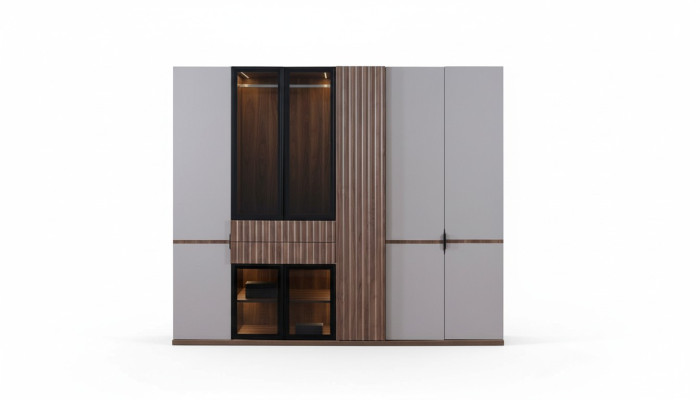 Kast Kledingkast Slaapkamer Kasten Modern Hout Luxe 260cm