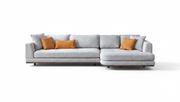 Luxe hoekbank L-vormig Modern meubilair van woonkamer grijze kleur Ontwerper