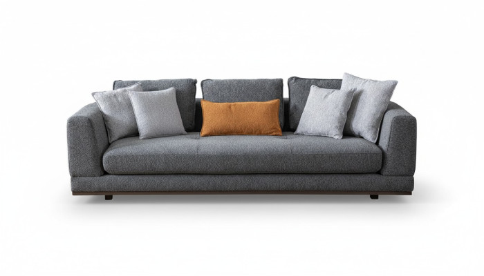 Bank 3-zits Moderne meubels Witte woonkamer Luxe 243cm Driezitsbank