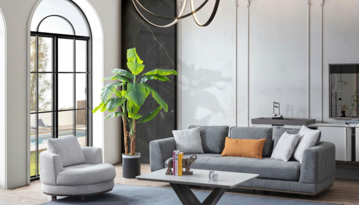 Luxe bankstel bank gestoffeerde set bank banken 3-dlg. salontafel
