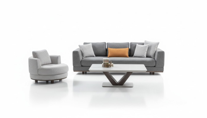 Luxe bankstel bank gestoffeerde set bank banken 3-dlg. salontafel