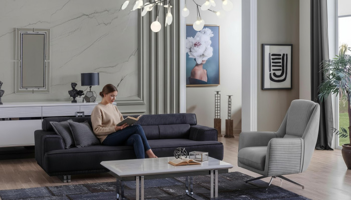 Bankstel 3-zits en fauteuil designer meubels woonkamer bank meubels