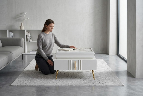 Exclusieve nachtkastjes Designer meubels Beige kleur in slaapkamer nieuw