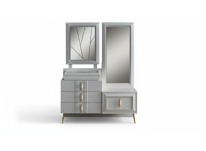 Toilettafel met spiegel luxe console exclusieve slaapkamerset 2-delig.